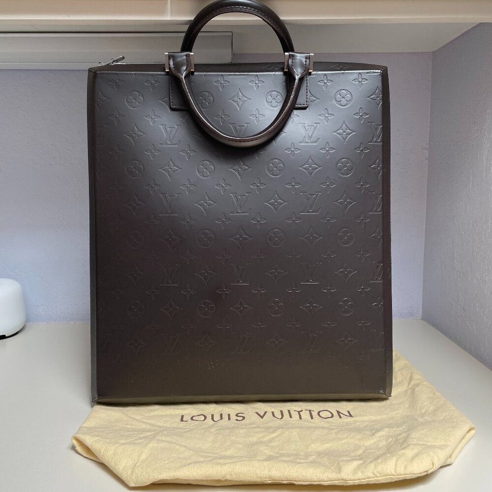 Vintage Louis Vuitton Monogram Glace Erwin Business Bag Brief case in dark brown